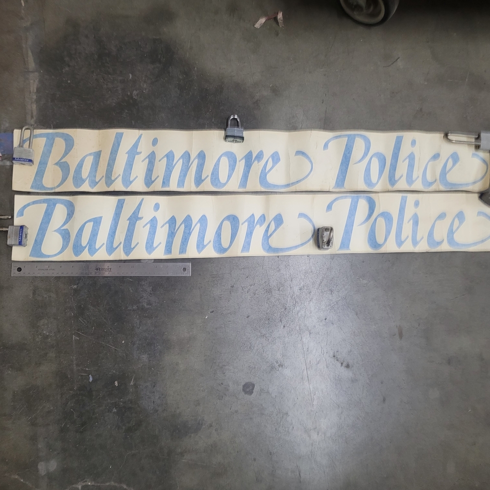Baltimore Police Art Print - Blue and Cream
